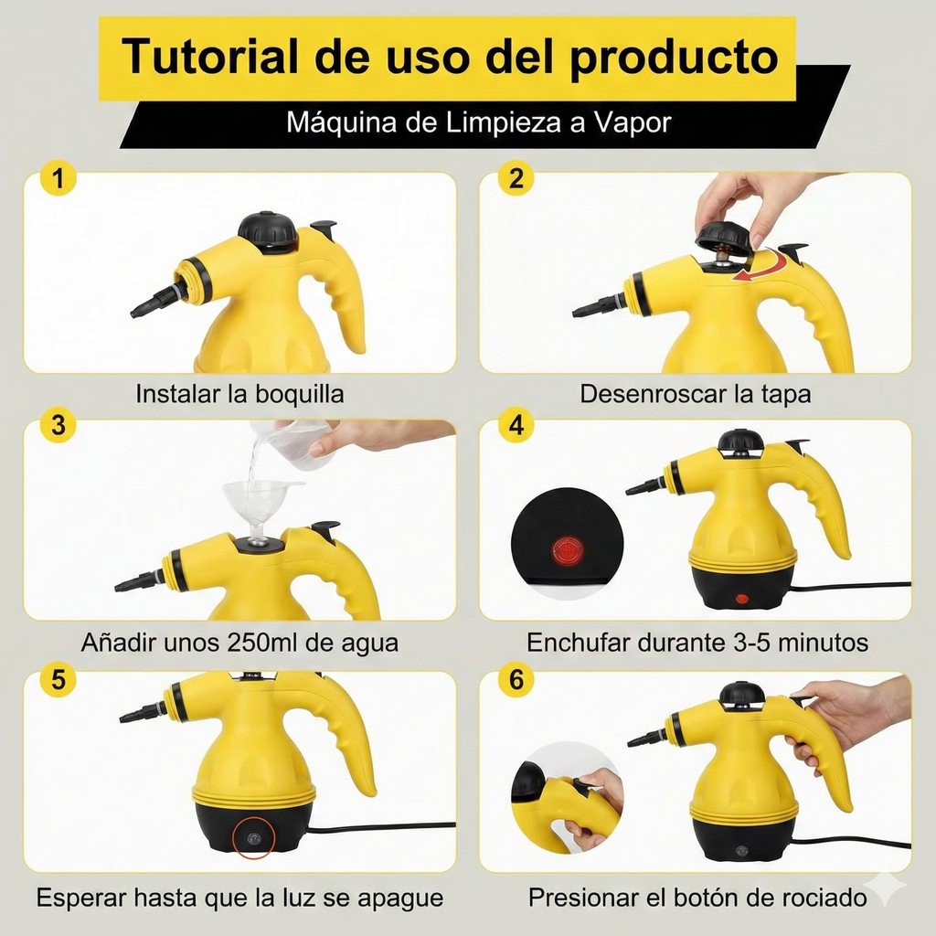 Limpiadora eléctrica a vapor